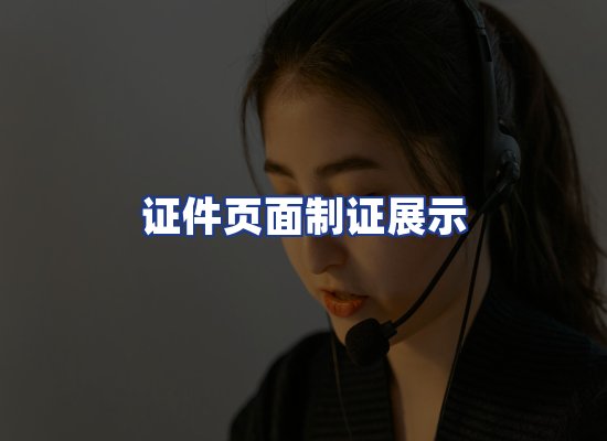 证件页面制证展示